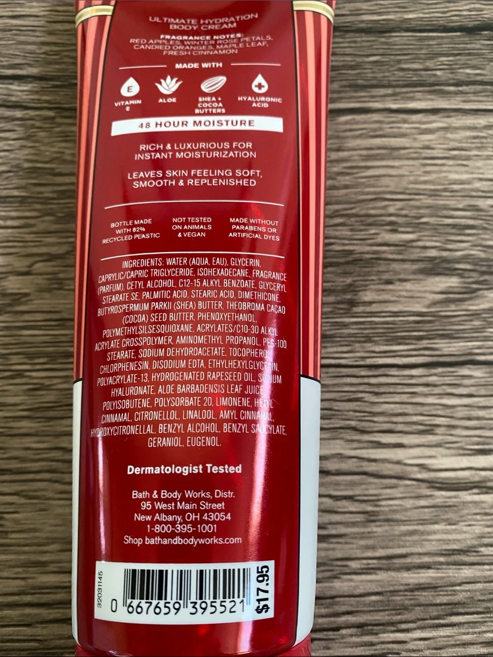 Bath & Body Works Winter Candy Apple Body Cream 8 oz